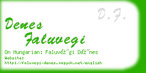 denes faluvegi business card